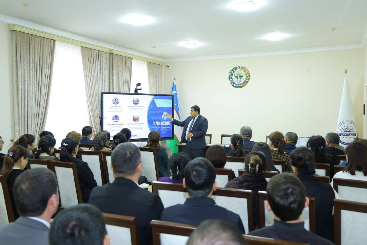 OVER THE PAST WEEK, ALL VICE-RECTORS OF THE URGANCH STATE PEDAGOGICAL INSTITUTE CONDUCTED FACULTY-BASED BRIEFINGS FOR STAFF ON THE CONTENT AND ESSENCE OF THE ADDRESS OF THE HEAD OF STATE.