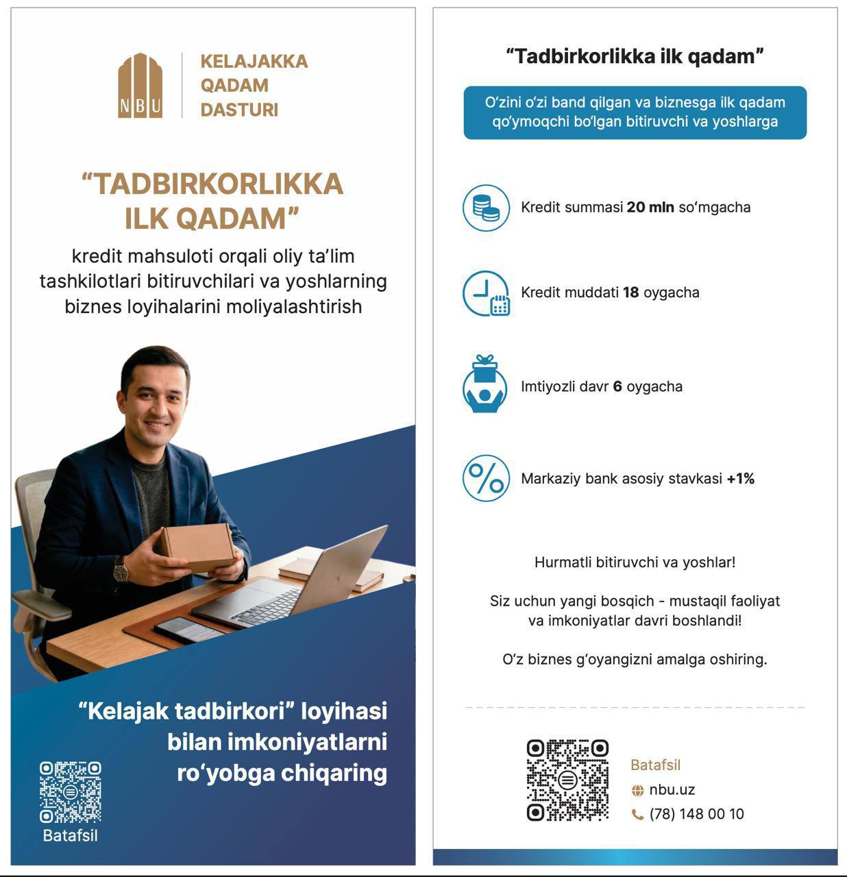 “KELAJAKKA QADAM” — YOSHLAR UCHUN YANGI IMKONIYATLAR SARI YO‘L!
