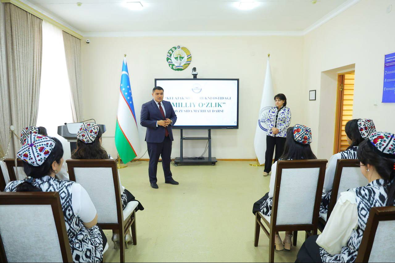 REKTOR V.B. TOMONIDAN “MILLIY O‘ZLIK” MAVZUSIDA MA’RIFAT DARSI O‘TKAZILDI