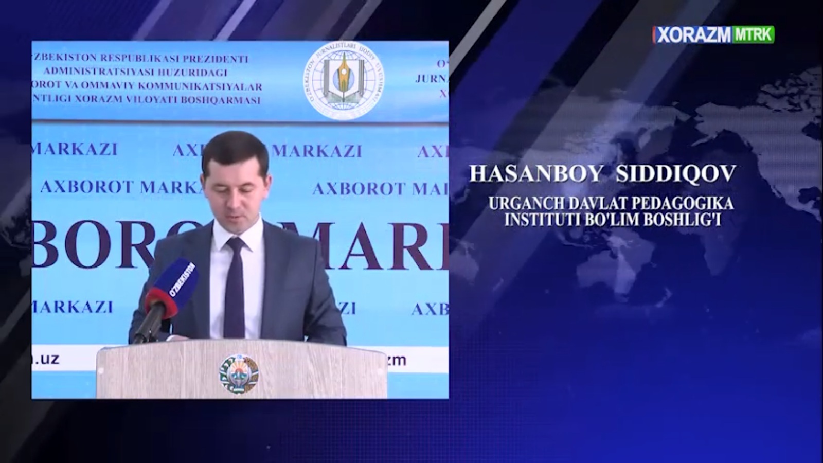 UrDPI O‘quv-uslubiy bo‘limi boshlig‘i X.Siddiqov ishtirokida brifing 