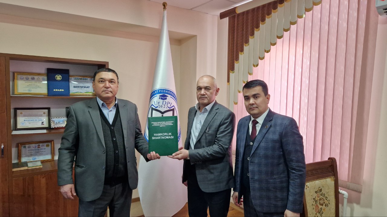 urspi.uz;URGANCH INNOVATSION UNIVERSITETI NODAVLAT TA'LIM MUASSASASI VA URGANCH DAVLAT PEDAGOGIKA INSTITUTI O‘RTASIDA HAMKORLIK SHARTNOMASI IMZOLANDI