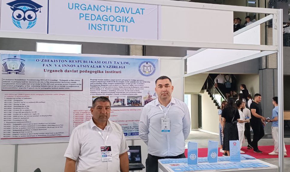 urspi.uz;SAMARQAND VILOYATIDA O‘TKAZILAYOTGAN “SOF EXPO SAMARQAND” XALQARO KO‘RGAZMALAR MARKAZIDA URGANCH DAVLAT PEDAGOGIKA INSTITUTI RAHBARIYATI FAOL ISHTIROK QILMOQDA