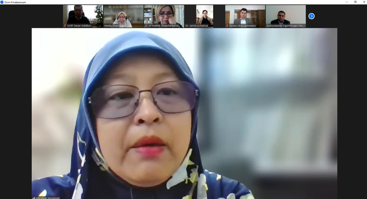 urspi.uz;MALAYZIYANING KEBANGSAN UNIVERSITETI, URGANCH DAVLAT PEDAGOGIKA INSTITUTI VA URGANCH DAVLAT UNIVERSITETI O‘RTASIDA ZOOM PLATFORMASI ORQALI UCHRASHUV BO‘LIB O‘TDI 