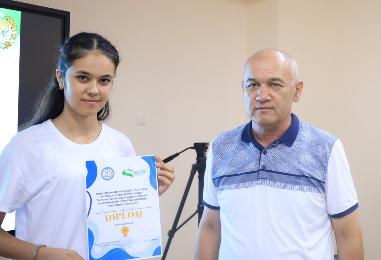 URGANCH DAVLAT PEDAGOGIKA INSTITUTIDA "SUMMER SCHOOL — 2023" YOZGI MAKTABI ISHTIROKCHILARI BILAN TANTANALI XAYRLASHUV MADANIY TADBIRI O‘TKAZILDI ;urspi;urspi.uz;